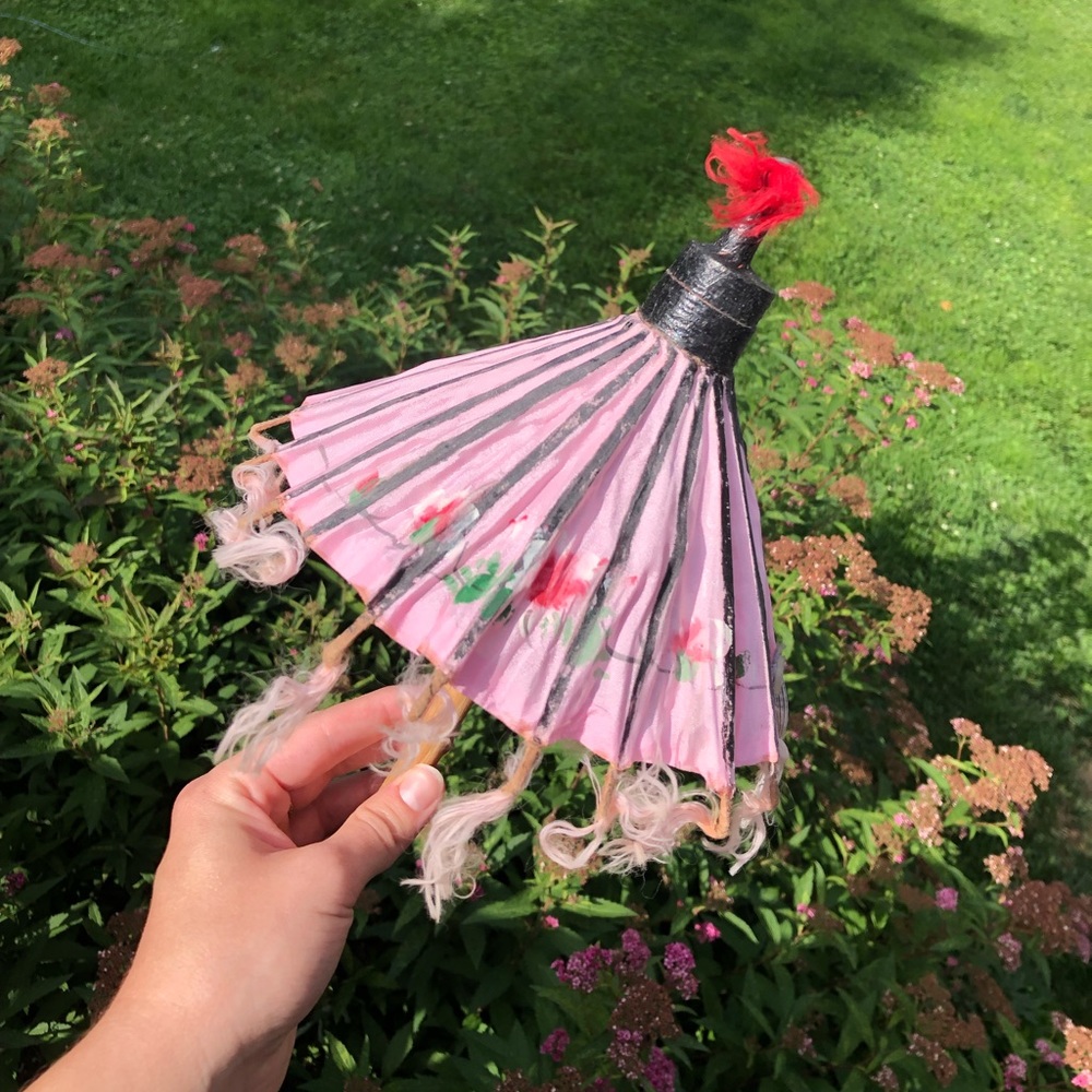 Vintage mini cloth umbrella